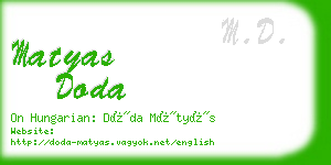 matyas doda business card